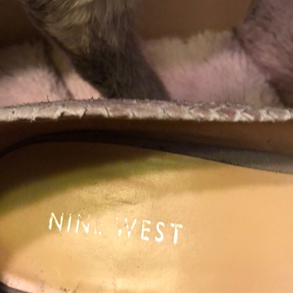 Nine West peep toe snake skin wedge - Picture 4 of 8